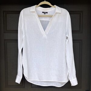 NYDJ Elegant White Long Sleeve Blouse